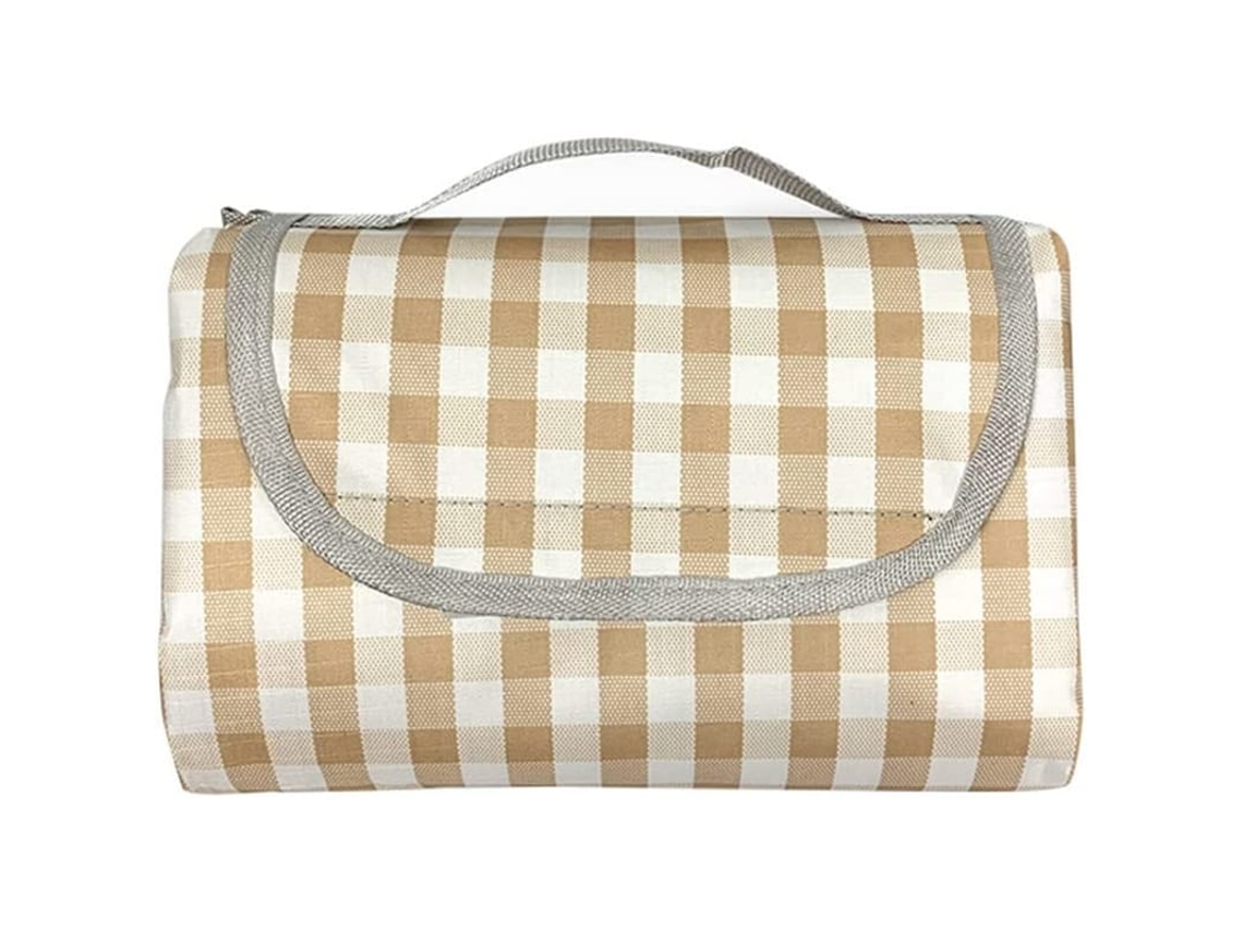 Manta De Piquenique Outdoor Portátil Dobrável 140x150cm Cor Café Material Poliéster Impermeável
