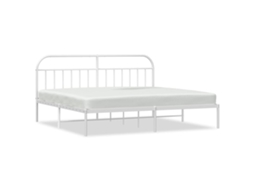 Bed Frame, Bed Frames Vidaxl Branco Aço (193 X 203 Cm)