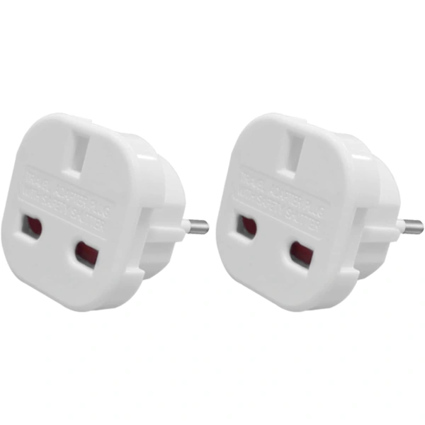 /ea/(pacote Com 2) Adaptador De Viagem Ue, Tomada Do Reino Unido Para Europeia, Conversor Europeu Tipo C, E, F Para