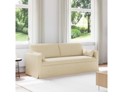 Vidaxl Sofá Creme 198 X 78 X 80 Cm Tecido