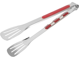 Pinça Para Churrasco Em Aço Inoxidável Vermelho Com Cabo Antiderrapante, Multiuso Para Buffet E Uso Diário Em Hotéis