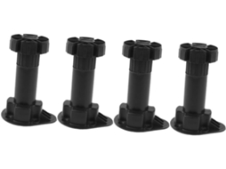 Conjunto De 4 Pés Suporte Ajustáveis Plástico Para Móveis, Elevando A Altura De Armários, Sofás E Mesas De Centro