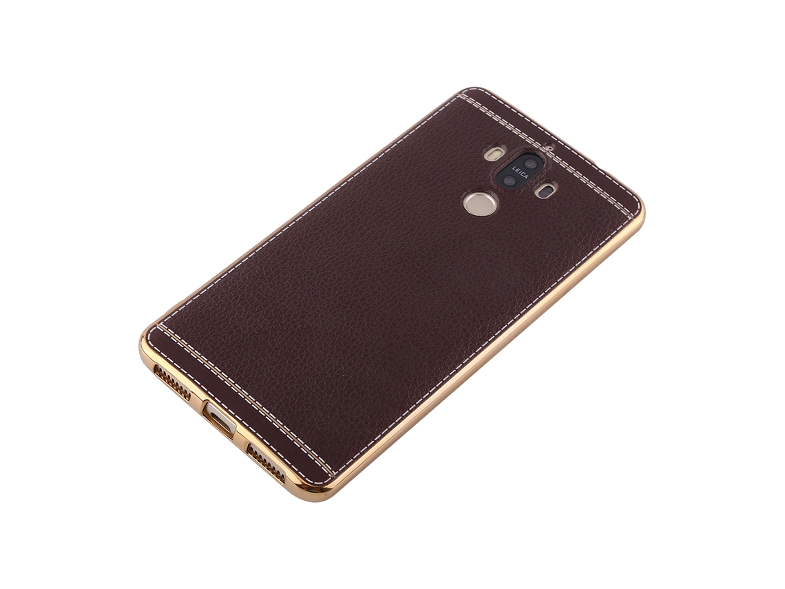Capa de Telefone Huawei Mate9 TPU Eletroplatada com Padrão de Lichia EOOCOO