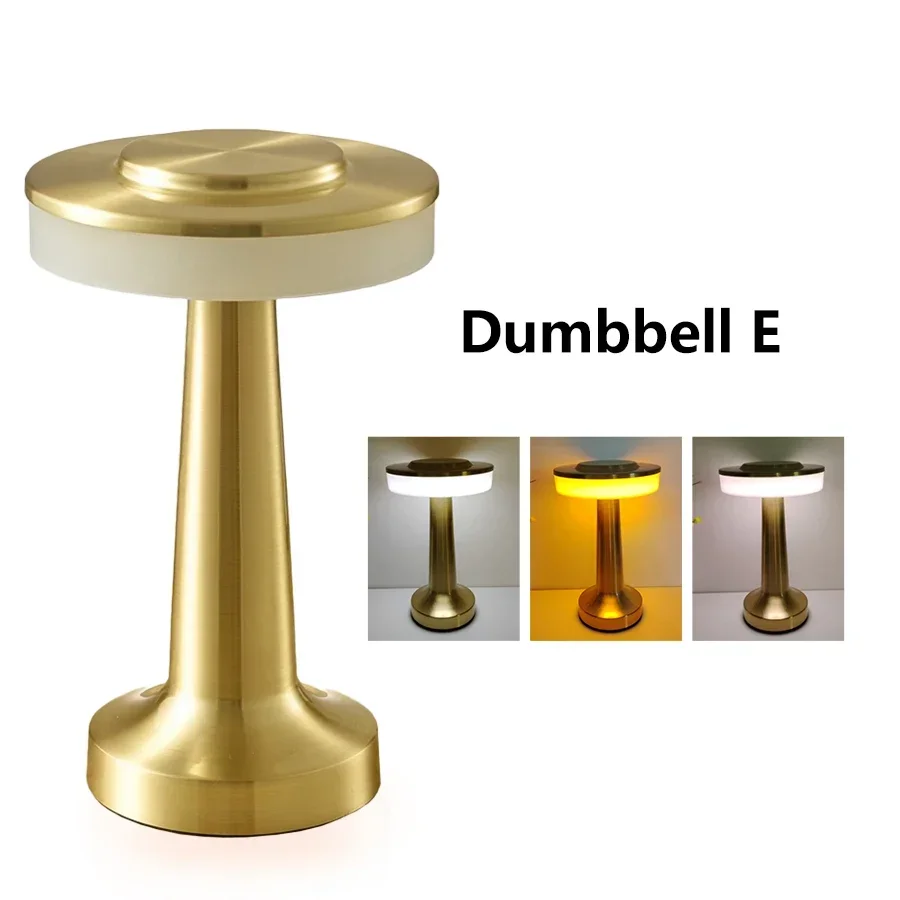 Candeeiro de Mesa Led, Candeeiro Decorativo Sensível Ao Toque, Luz Noturna Recarregável, Adequado para Mesas de Bar e de Centro. MDUG (d)