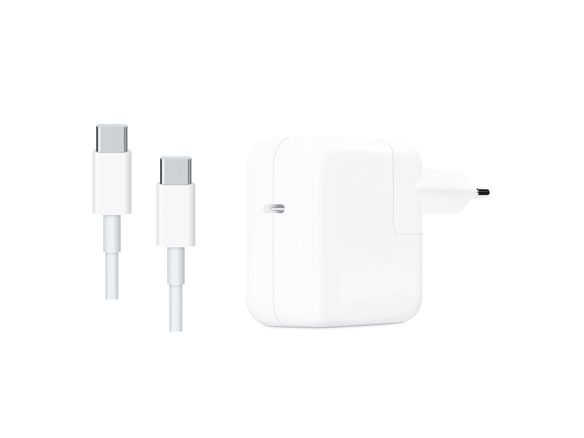 Carregador Para Macbook, Ipad E Iphone, 30w Com Cabo Usb-c