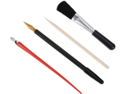 Kit De Arte Raspável Em Plástico Com 4 Peças, Incluindo Caneta E Pincel.