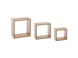 Prateleiras De Parede 5five Fixy Conjunto De 3 Carvalho Natural Dimensões Variadas