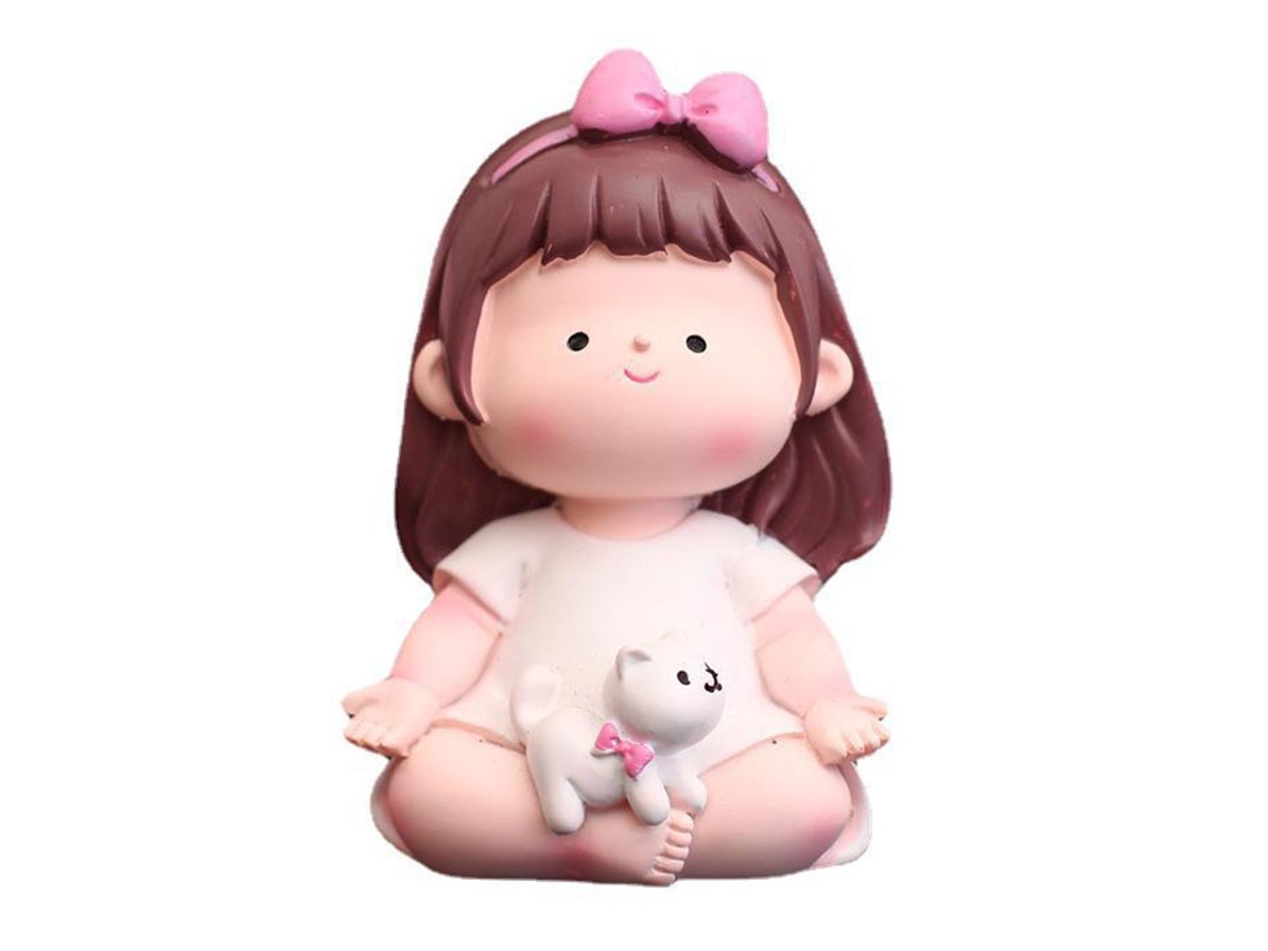 Figura de Menina Yoga LAXISCREED para Carro Type C