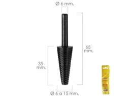 Fresa Rotativa Para Metal Cônico Ø 6 A 15 mm Para Furadeira/Fresadora MAURER