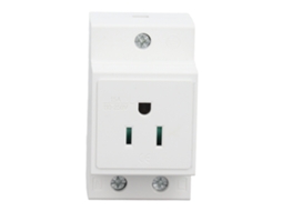 Tomada De Trilho Din Com Proteção 110‑250v 15a