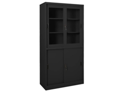 Vidaxl Armário Escritório Porta Deslizante 90x40x180 Cm Aço Antracite