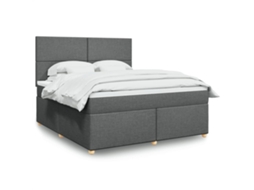 Vidaxl Cama com Molas/colchão 180x200 Cm Tecido Cinzento escuro