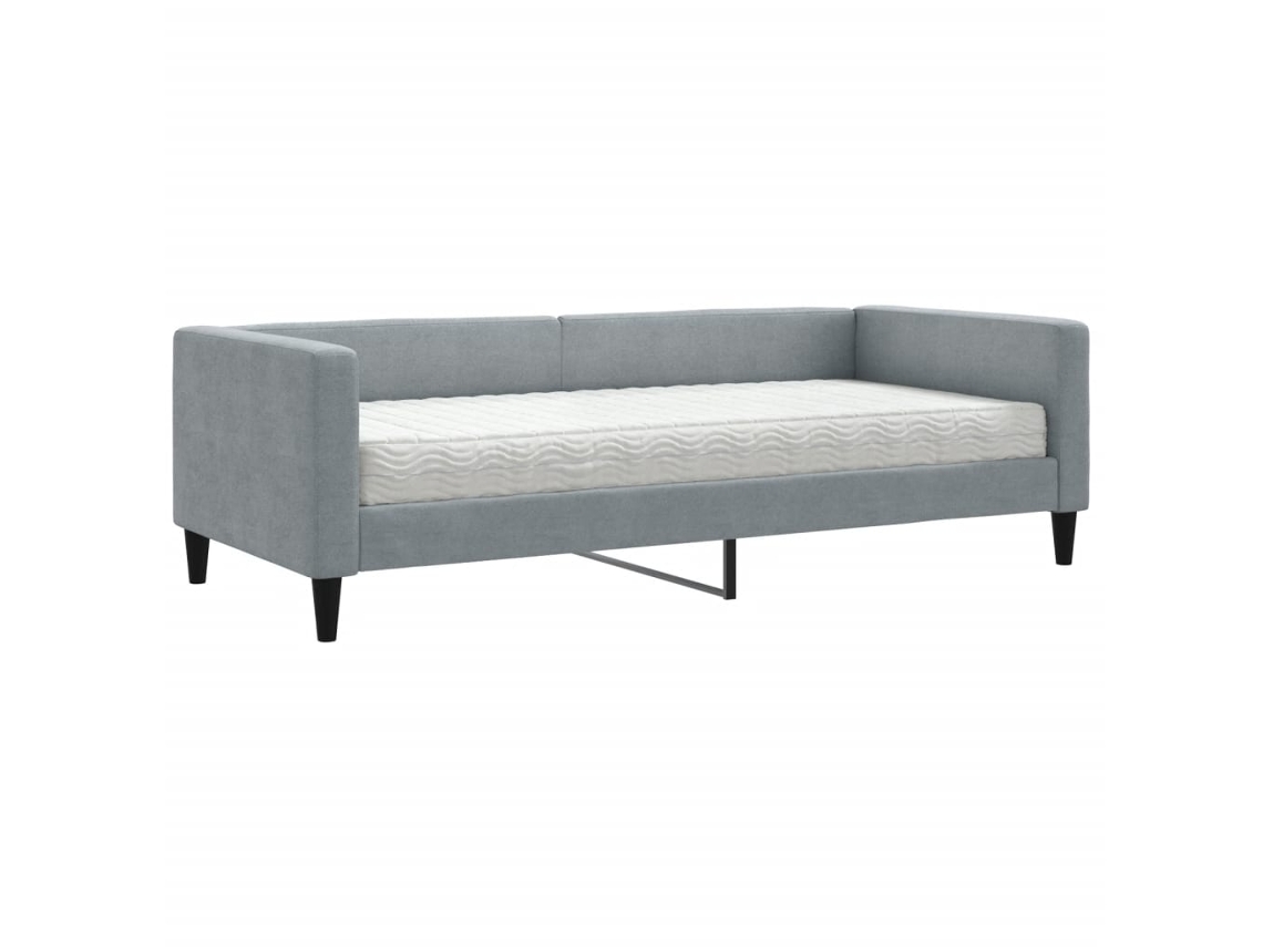 Daybed With Mattress, Daybeds With Mattresses Vidaxl Cinzeto Tecido (90 X 190 Cm)