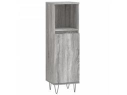 Armário de Wc Derivados de Madeira Sonoma Cinzento MAISON EXCLUSIVE (30x30x100 cm)