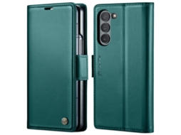 Capa Para Samsung Galaxy Z Fold6 5g Borboleta Fivela Litchi Textura Rfid Antirroubo De Telefone De Couro Azul Perolado
