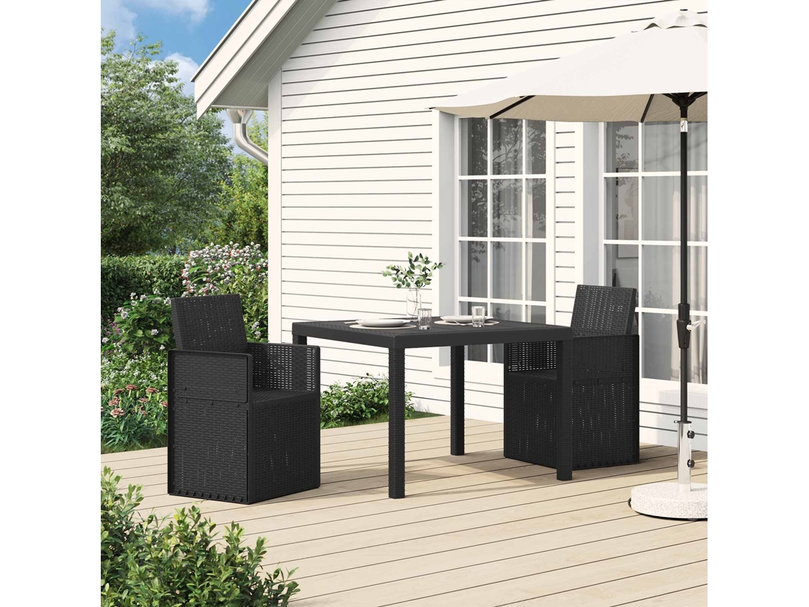 Vidaxl Cadeiras De Jantar Para Jardim 2 Pcs Antracite Pp