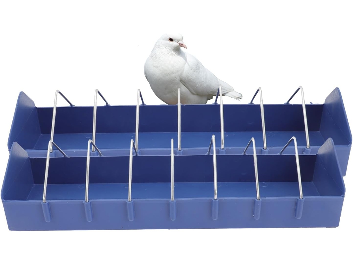 Inoomp Kit de 2 Alimentadores para Pombos em Plástico, 40cm, Alimentador para Pássaros, para Pássaros Pequenos, Fácil CHABERLU