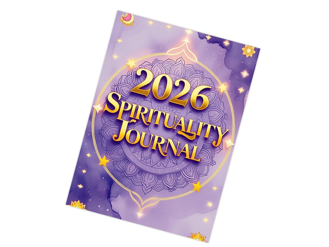 Diario Espiritual 2026 con 68 páginas en papel rayado para la salud mental - Aquaforge