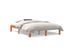 Bed Frame, Bed Frames Vidaxl Marrom Madeira De Pinho (120 X 190 Cm)