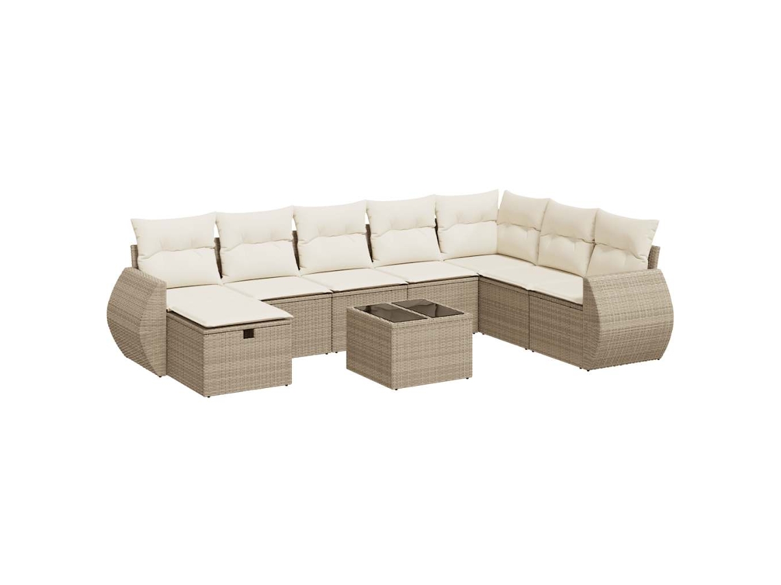 Garden Sofa Set, Garden Sofa Sets Vidaxl Bege Rattan / Vime (n/a)