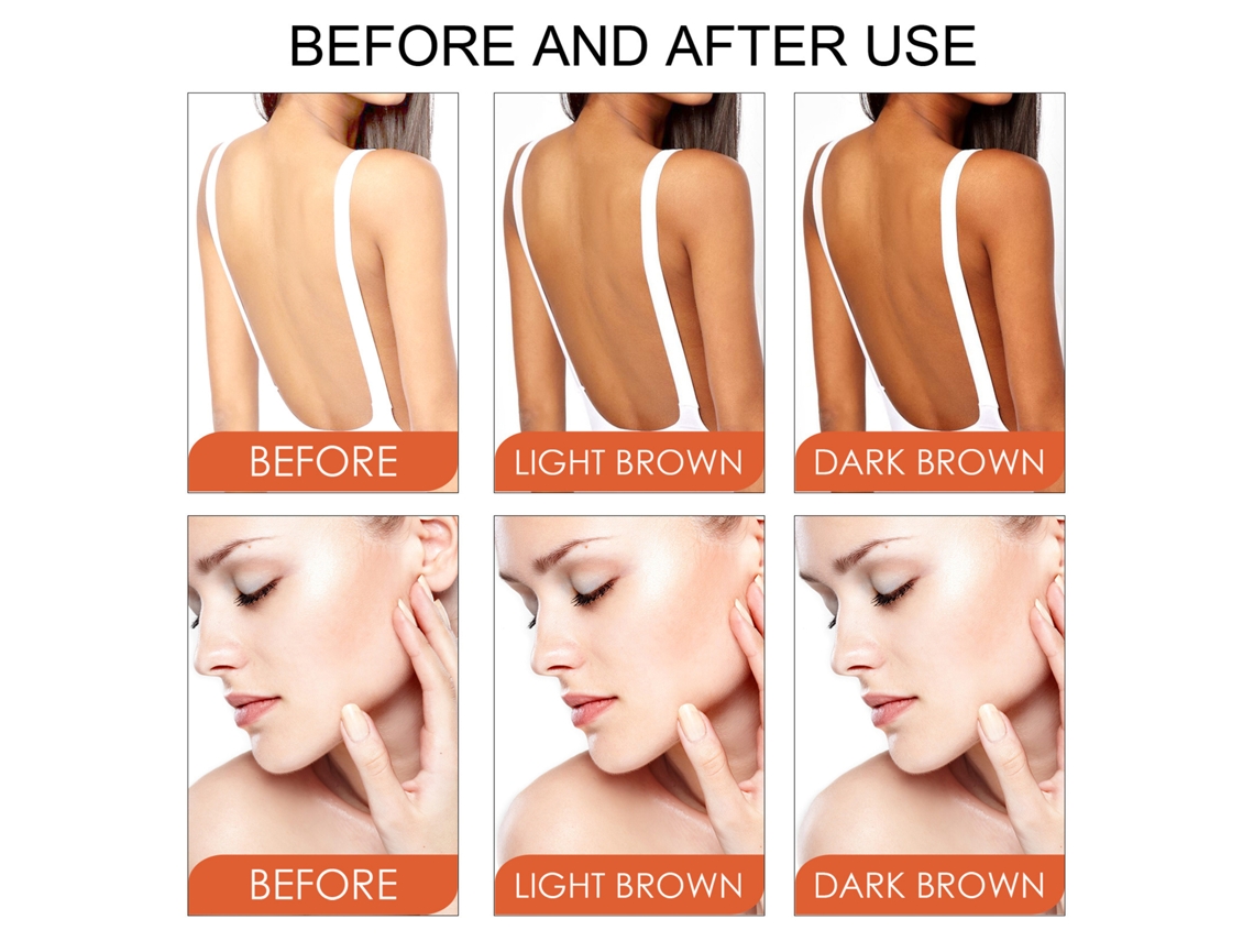 Creme Auto-bronzeador Eelhoe 50ml Não Pegajoso Para Bronze Rápido Com Óleos De Cenoura, Oliva E Noz