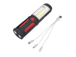 2026 linterna Led Recargable 3w Cob, Luz de Trabajo 2 En 1, Modos de Iluminación, Base Magnética Y Gancho Rojo