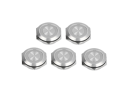Interruptor Push Button Momentâneo De Metal Com Led 25mm Ac220v Branco À Prova D'água Ultra Fino 5pcs