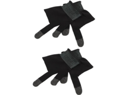 Jojofuny Protetores De Dedo Para Jogos Em Fibra Carbono Preta, Leves E Antiderrapantes, Com Fio De Aquecimento