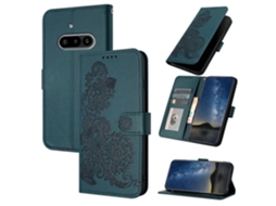Capa De Celular Flip Em Couro Com Relevo De Flor De Datura Para Nothing Phone 3a
