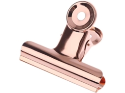 Clipes para Arquivos, Clipe para Arquivos com Fixação em Bulldog Metal Ouro Rosa, Seladora de Alimentos, Alfinete