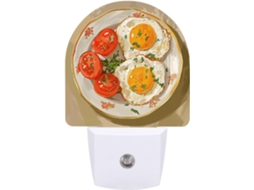 Luminária Led Quarto, Banheiro, Corredor, Luz Noturna, Com Design Ovo E Tomate, Com Sensor De Luz Led