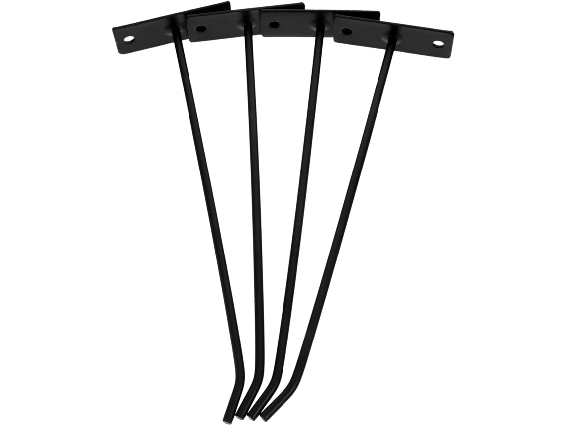 Conjunto De 4 Ganchos Parede Pretos Para Painéis Ferramentas, Resisten