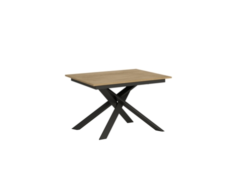Mesa de Refeição ITAMOBY Ganty (90x120/180 - Painéis em Melamina - Carvalho Natural)
