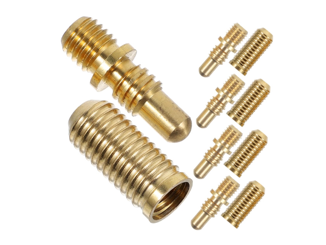 Kit De Reparo Taco Bilhar 5 Peças Com Parafusos Cobre Para Extensão E