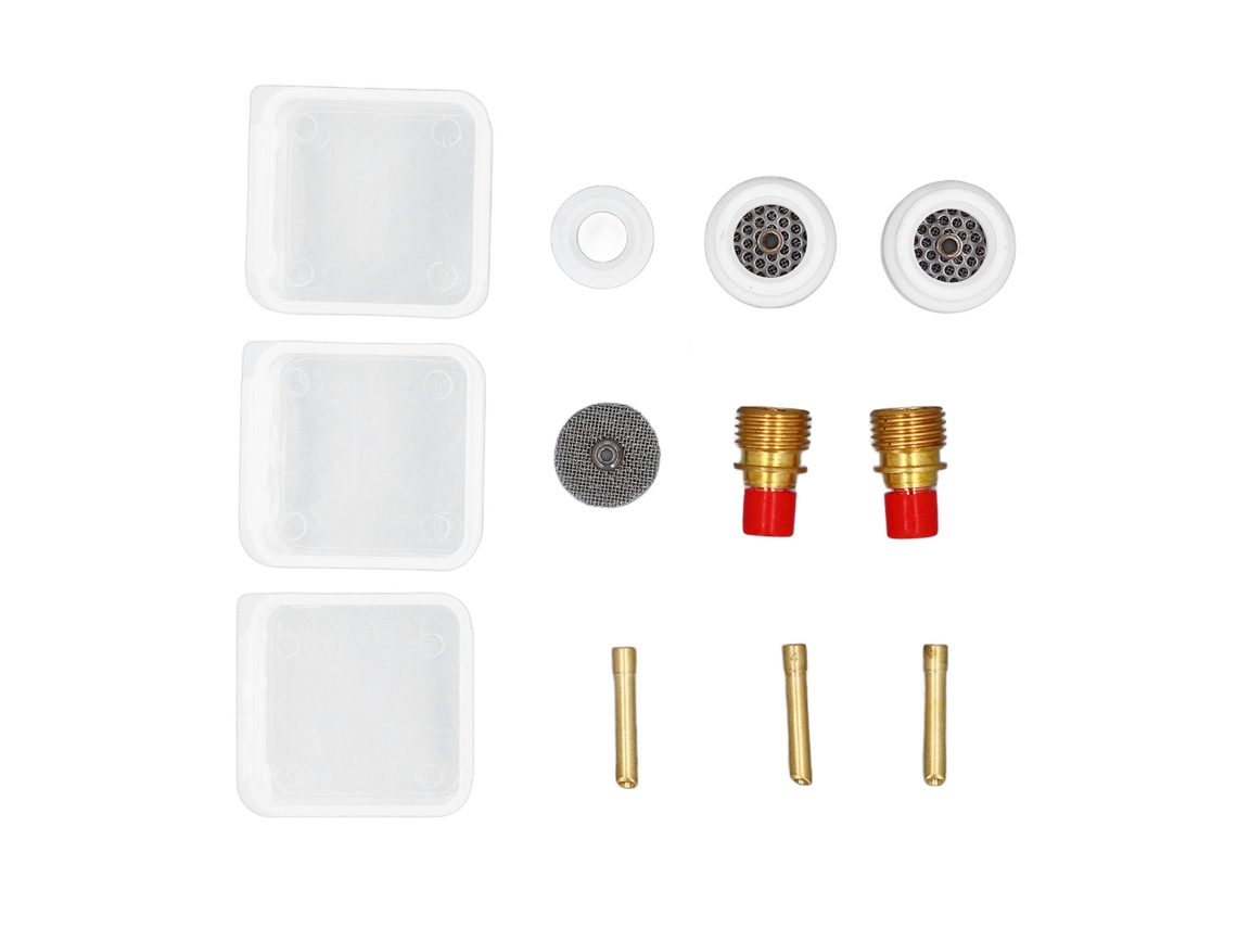 Kit De Lente De Gas Tig Com 12 Peças Para Wp 9 20 25: Bico Cerâmico, Porta Eléctrodos E Acessórios De Soldagem