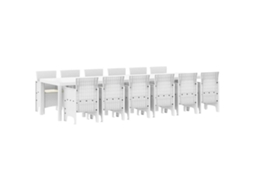 Maison Exclusive - Conjunto De Jantar Para Jardim 13 Pcs Branco Rattan Polt