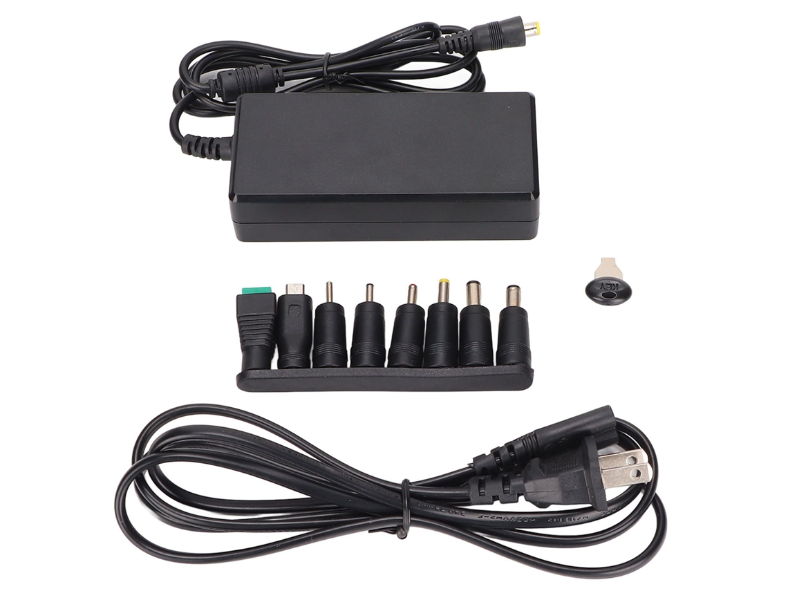 Adaptador De Energia 65w 3a Portátil Universal Com 8 Plugues Para Laptop, Led, Equipamentos De Monitoramento E Usb