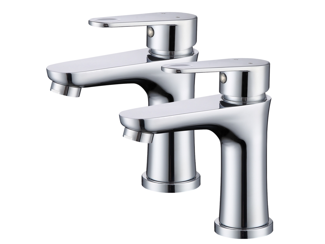 Torneiras Cromadas Para Casa De Banho, 2 Peças, Duas Vias, Misturadora, Para Casa De Banho, Latão, Torneiras Modernas