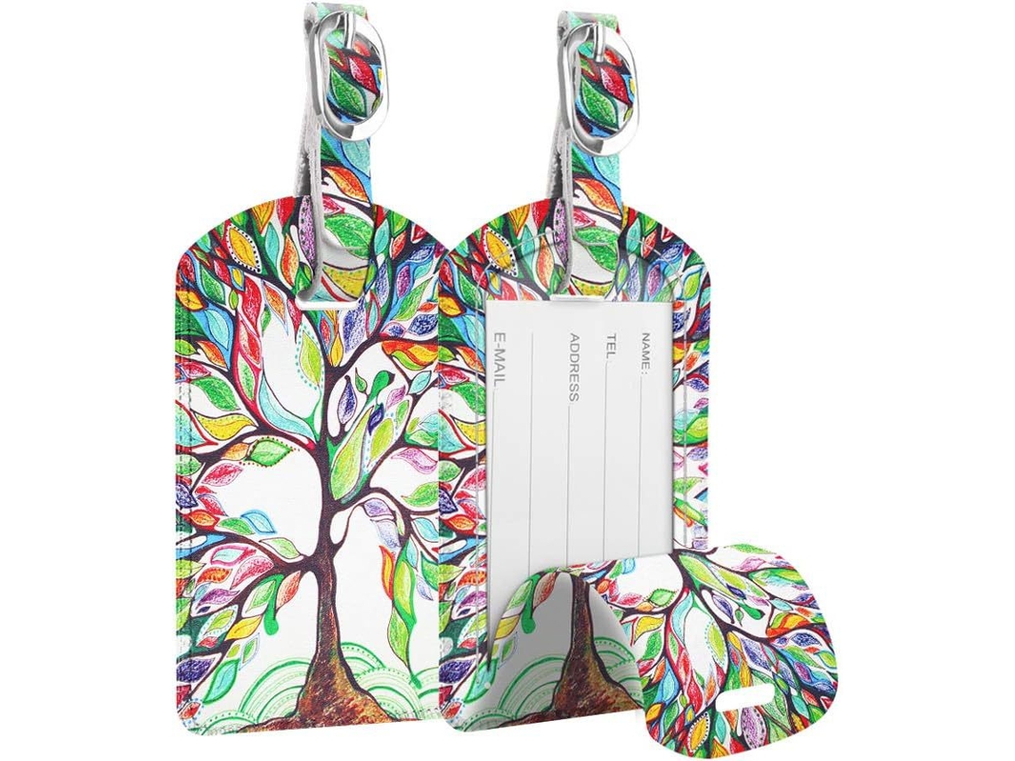 Conjunto de 4 Etiquetas BRILVIBERA em PVC com design geométrico