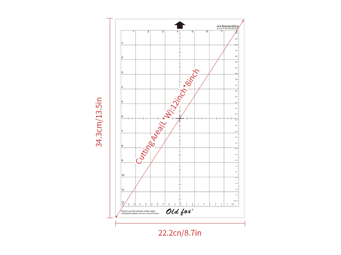 Tapete de Corte para Silhouette Cameo Explore Plotter 8x12 Polegadas | S/MARCA