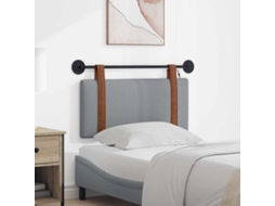 Vidaxl Cabeceira Suspensa Com Luz Led Cinzento-claro Pu Antigo