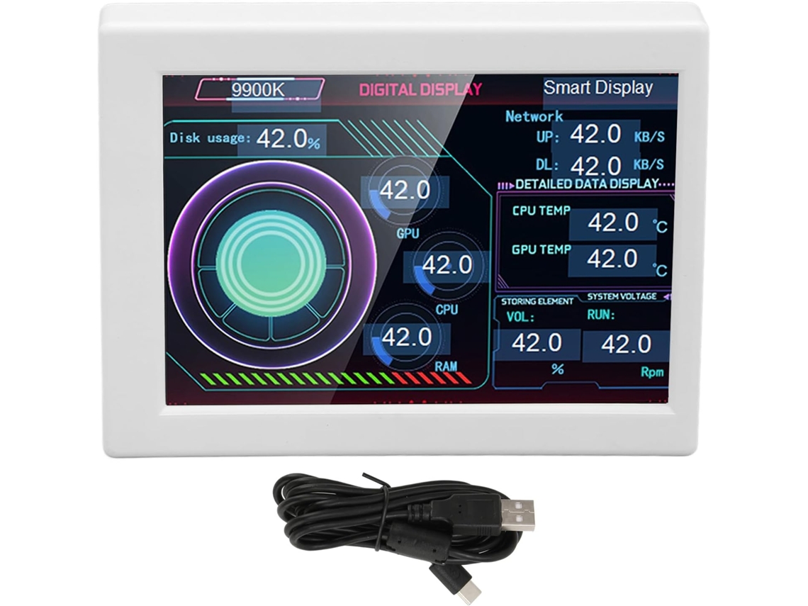 Monitor de Temperatura para Pc com Tela de 3,5 Polegadas Que Exibe Dados da Cpu. SFUSHOS