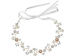 Diadema Para Menina Florista Com Pérolas E Cristal Artificial, Diadema Princesa Para Casamentos E Festas