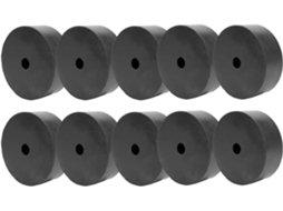 10 Folhas Redondas Ocas De Silicone Para Evitar Vibrações Estéreo, 18