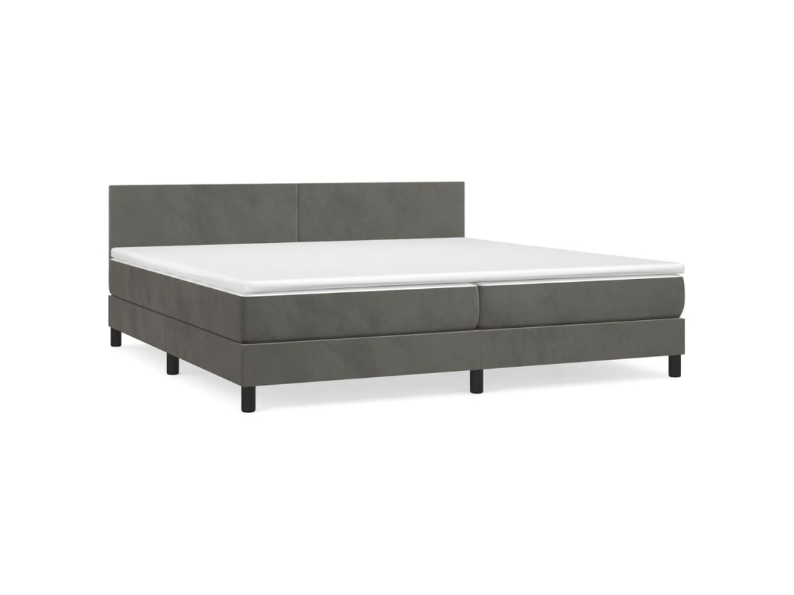 Box Spring Bed, Box Spring Beds Vidaxl Cinzeto Veludo (200 X 200 Cm)