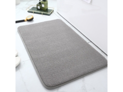 Tapete de Banho LUUCOZK Antiderrapantes Absorventes Secagem Rápida Banheiro Poliéster Cinzento (50x120cm)