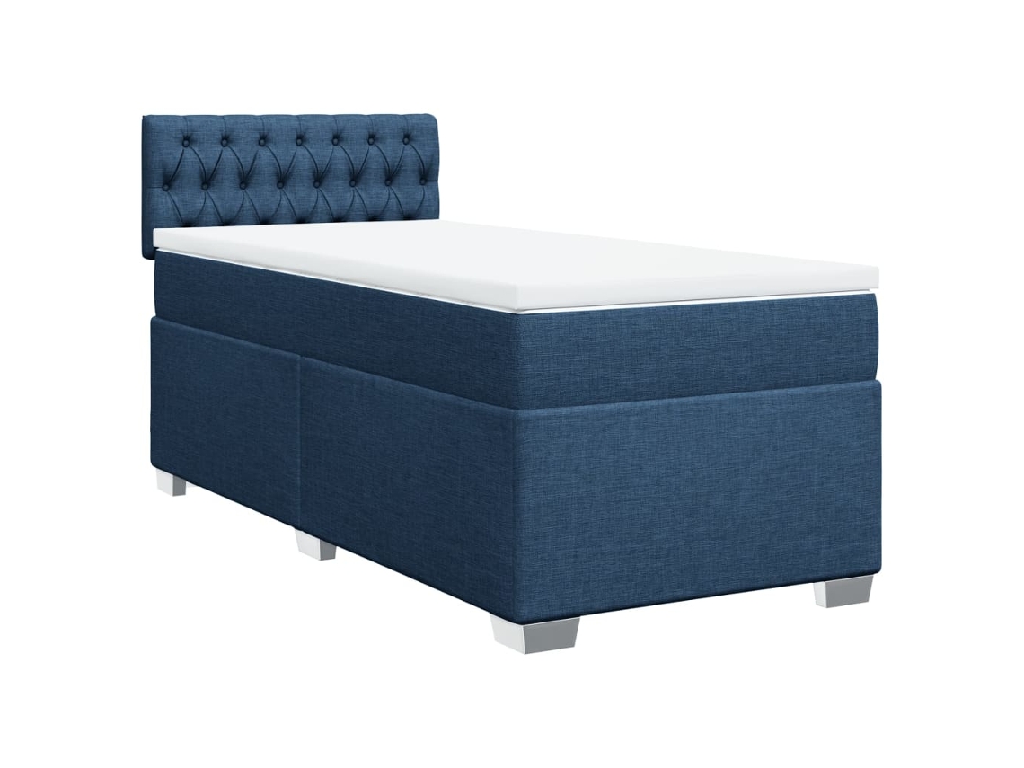 Box Spring Bed, Box Spring Beds Vidaxl Azul Tecido (100 X 200 Cm)