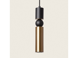Candeeiro Suspenso Metal Luyo Preto Mate