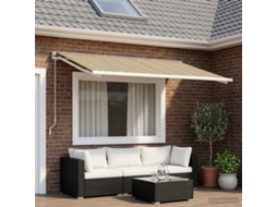Vidaxl Tecido De Substituição Para Toldo Verde E Amarelo 600 × 300 Cm