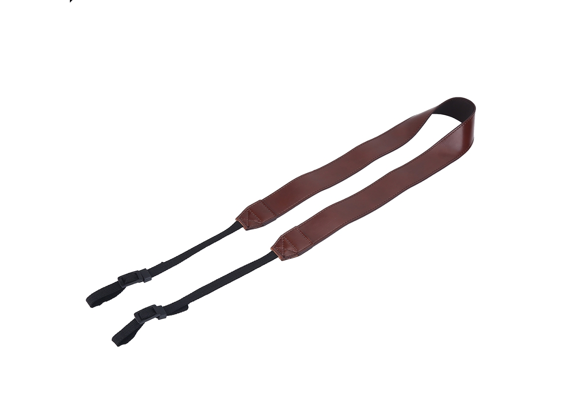 Universal Adjustable Pu Leather Camera Shoulder Neck Strap Belt Photography Accessory Coffee LAXISCREED